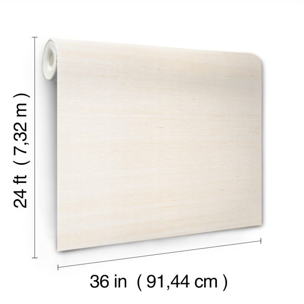 Maguey Cream Sisal Wallpaper For Sale - Image 3