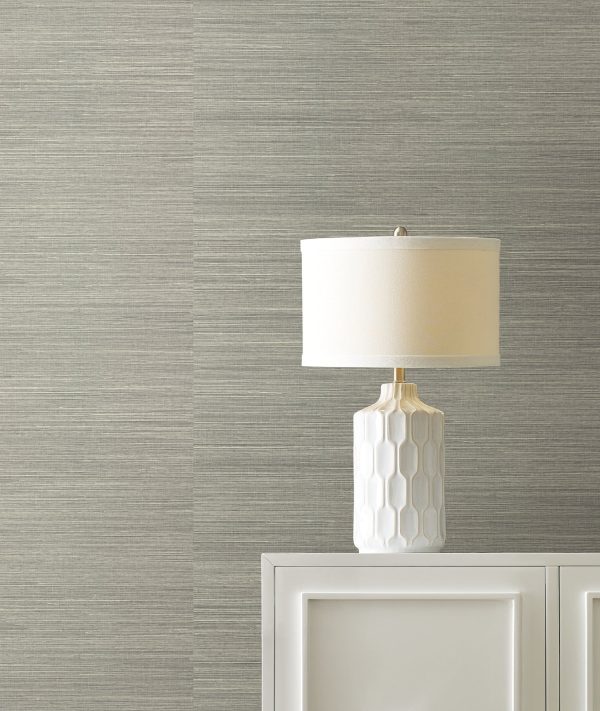 Maguey Charcoal and Cream Sisal Wallpaper Hot on Sale - Image 5