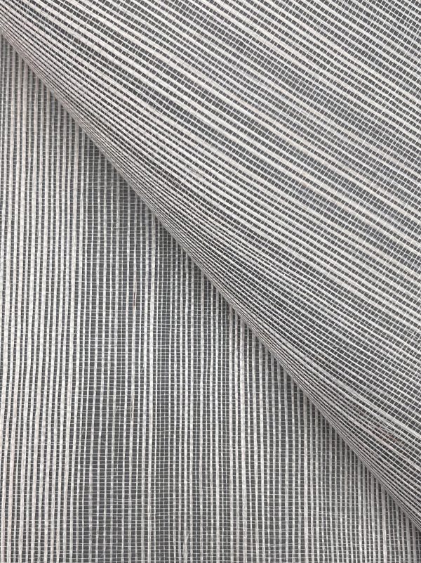 Maguey Charcoal and Cream Sisal Wallpaper Hot on Sale - Image 2