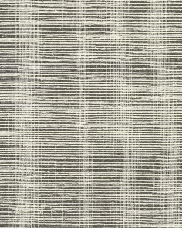 Maguey Charcoal and Cream Sisal Wallpaper Hot on Sale