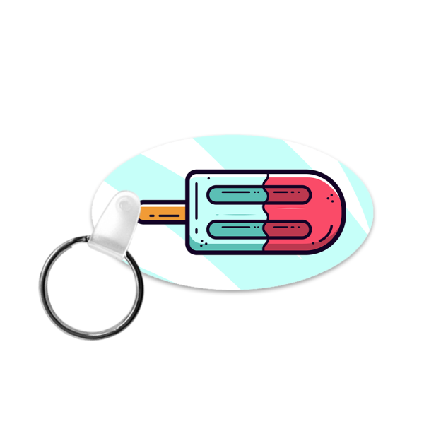 Unisub 1.375 x 2.5  Oval Sublimation Aluminum Keychain For Cheap - Image 2