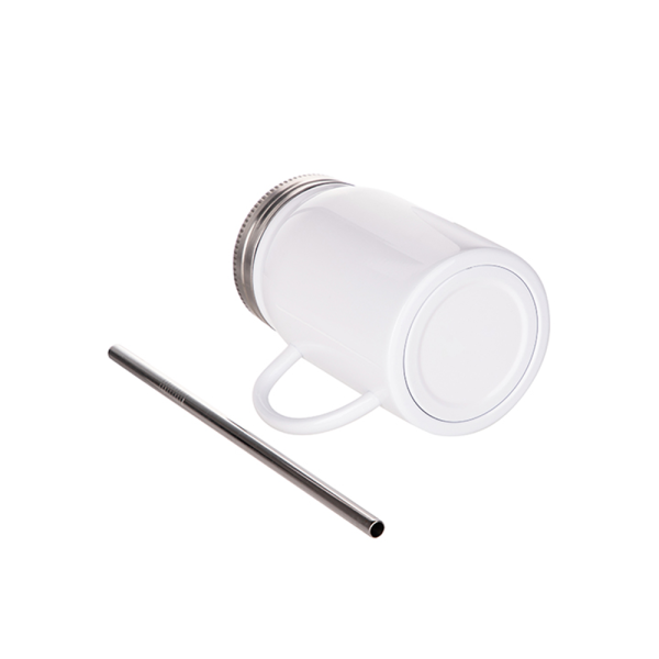 HPN SubliCraft 17 oz. Sublimation Stainless Steel Mason Jar with Straw and Handle Cheap - Image 4