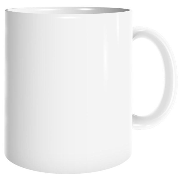 HPN SubliCraft 11 oz. Dolphin Coated Sublimation Ceramic Mug - 36 per Case Sale