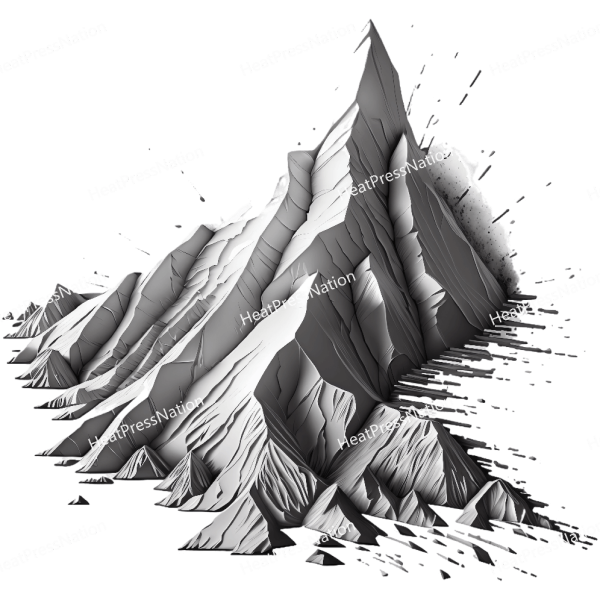 Grayscale Mountain Design on Sale