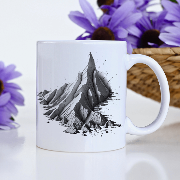 Grayscale Mountain Design on Sale - Image 2