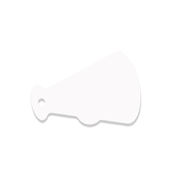 Unisub 4  x 2.67  Megaphone Sublimation FRP Bag Tag - 2 Sided Gloss White Online Hot Sale