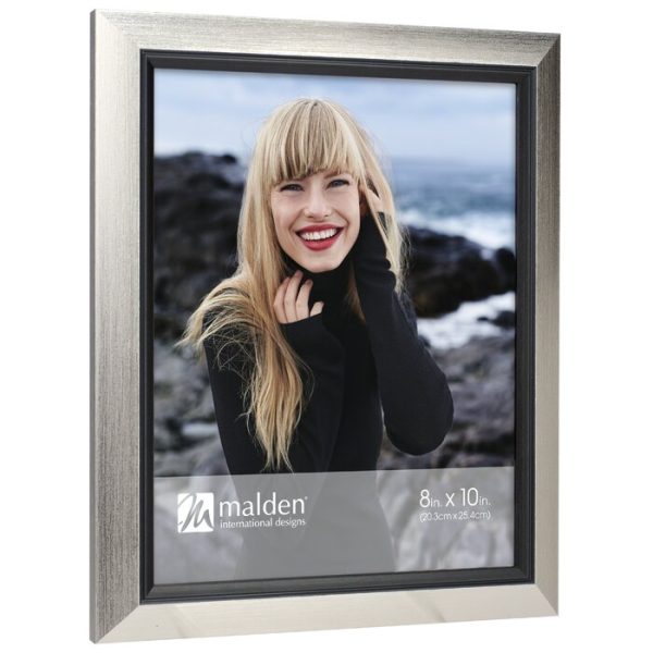 Black Gray Benalla Pewter Slant Bezel Picture Frame (Set of 4) (AP563) Online Sale