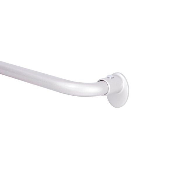 Silver Alberton 0.63  Stainless Steel Single Curtain Rod (AP564) Hot on Sale - Image 2