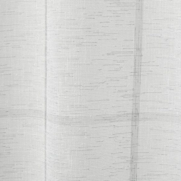 Rubin Linen Gray Plaid Sheer Single Curtain Panel - Set of 2 (GL14) For Discount - Image 2