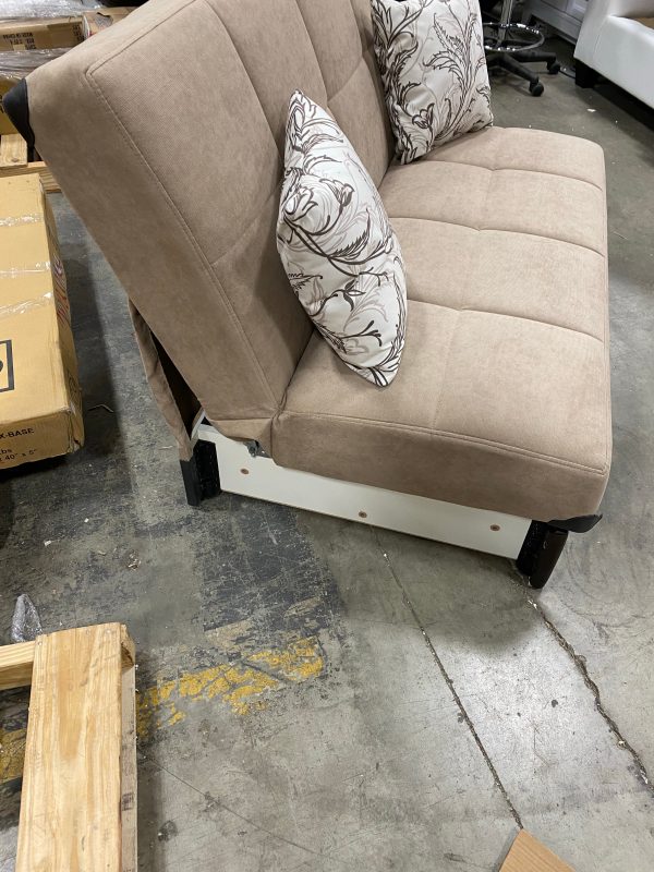 Katerina 70  Loveseat Tan Brown AS IS Fashion - Image 3