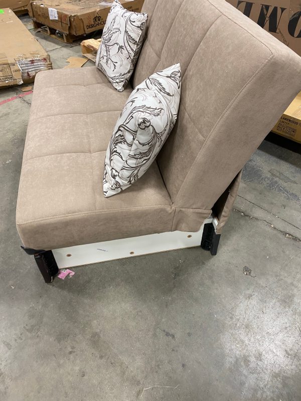 Katerina 70  Loveseat Tan Brown AS IS Fashion - Image 4
